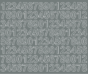 Naklejka cyfry samoprzylepne 2 cm naklejki szary z połyskiem