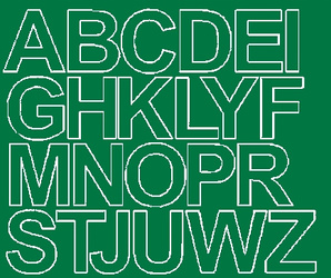 Naklejka litery samoprzylepne 4,5 cm naklejki zielony matowy