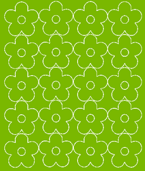 Naklejki na ścianę kwiatki 20 szt. limonkowy zielony matowy