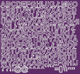 Naklejka litery samoprzylepne 1.5 cm naklejki fioletowy połysk