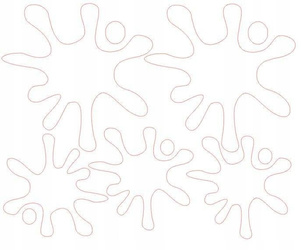 Naklejka maskująca naklejki kleksy biały matowy 70 mikronów