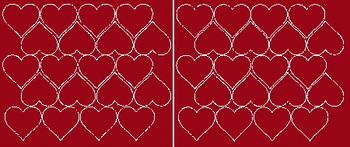 Naklejki serca walentynki 5 cm 40 szt ciemno czerwony połysk