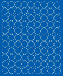 Naklejka koła 2 cm naklejki kółka kropki 99 szt niebieski matowy