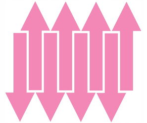 Naklejka strzałki 30x10 cm 8 sztuk naklejki różowy z połyskiem