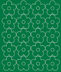 Naklejka na ścianę kwiaty naklejki kwiatki 20 szt zielony matowy