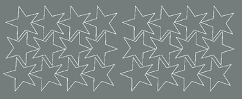 Naklejki gwiazdki 7 cm gwiazdy samoprzylepne 24 szt. szary z połyskiem