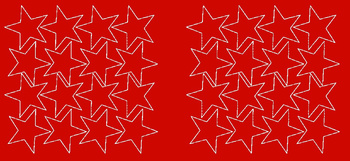 Naklejki gwiazdki 6 cm gwiazdy samoprzylepne 32 szt. czerwony matowy