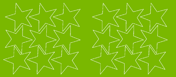 Naklejki gwiazdki 8 cm gwiazdy samoprzylepne 18 szt. limonkowy zielony matowy