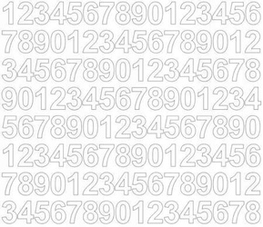 Naklejka cyfry samoprzylepne 2 cm naklejki białe matowe