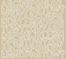 Naklejka litery samoprzylepne 2 cm naklejki beżowy matowy