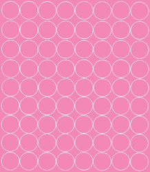 Naklejka koła 5 cm naklejki kropki 72 sztuki różowy połysk