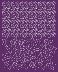 Naklejka na rower kask kwiaty naklejki kwiatki 120 sztuk fioletowy matowy.