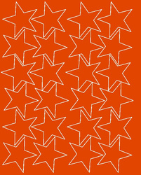 Naklejki gwiazdki 12 cm gwiazdy samoprzylepne 24 szt. pomarańczowy z połyskiem