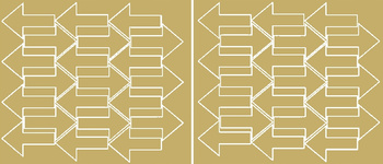 Naklejka strzałki 7x4,5cm 42 sztuki naklejki złoty matowy