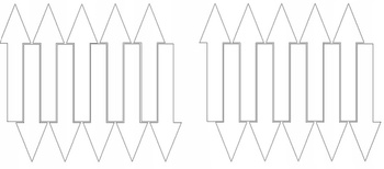 Naklejka strzałki 15x4cm 20 sztuk naklejki biały matowy