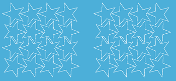 Naklejki gwiazdki 6 cm gwiazdy samoprzylepne 32 szt. jasnoniebieski matowy