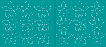 Naklejka na ścianę kwiaty kwiatki 18 sztuk turkusowy połysk