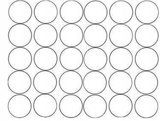 Naklejka koła 8 cm naklejki kółka kropki 30 sztuk biały matowy