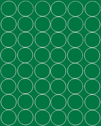 Naklejka koła 6 cm naklejki kółka kropki 48 sztuk zielony matowy