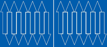 Naklejka strzałki 15x4cm 20 sztuk naklejki niebieski matowy