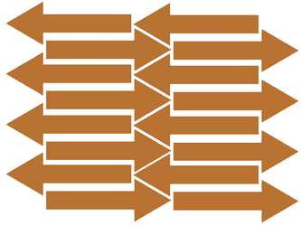 Naklejki strzałki, strzałka 20x7 cm 16 szt. miedziany z połyskiem