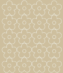 Naklejka na ścianę kwiaty naklejki kwiatki 20 sztuk beżowy matowy