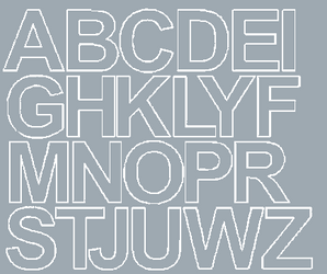 Naklejki litery samoprzylepne 4,5 cm srebrny matowy