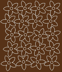 Naklejka na ścianę kwiaty naklejki kwiatki 20 szt brązowy połysk