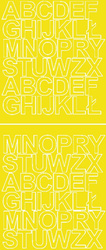 Naklejka litery samoprzylepne 3,5 cm naklejki żółty matowy