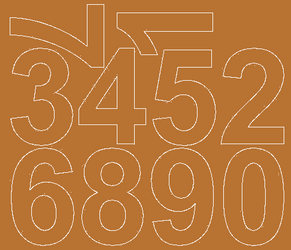 Naklejki cyfry samoprzylepne 8 cm miedziany matowy