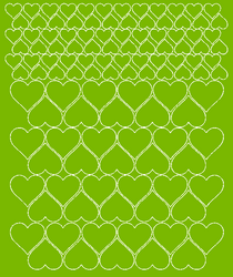 Serca naklejki na rower kask okna ściany 116 szt. limonkowy zielony matowy