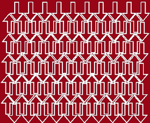 Naklejka strzałki 3x2cm 110 szt naklejki ciemno czerwony matowy