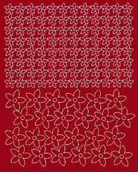 Naklejka na rower kask kwiaty 120 sztuk ciemno czerwony połysk