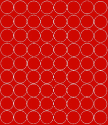 Naklejka koła 5 cm naklejki kółka grochy kropki 72 sztuki czerwony połysk