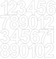 Naklejka cyfry samoprzylepne 12 cm naklejki biały z połyskiem