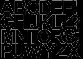 Naklejka litery samoprzylepne 8 cm naklejki czarny z połyskiem