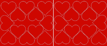 Naklejki serca walentynki 7 cm naklejka 24 szt czerwony połysk