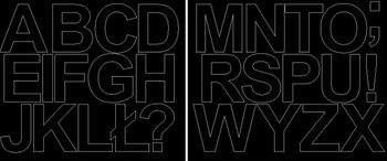 Naklejka litery samoprzylepne 6 cm naklejki czarny matowy