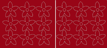 Naklejka na ścianę okno kwiaty 18 sztuk ciemno czerwony matowy