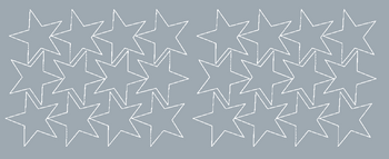 Naklejki gwiazdki 7 cm gwiazdy samoprzylepne 24 szt. srebrny z połyskiem