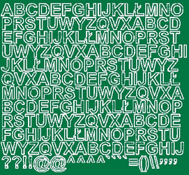 Naklejka litery samoprzylepne 1.5 cm naklejki zielony matowy