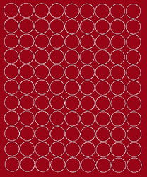 Naklejka koła 4 cm naklejki kropki 99 szt ciemno czerwony połysk