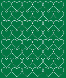 Naklejki serca walentynki 3 cm naklejka 48 sztuk zielony matowy