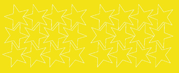 Naklejki gwiazdki 7 cm gwiazdy samoprzylepne 24 szt. żółty z połyskiem