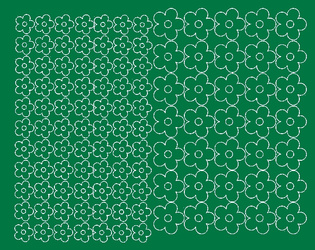 Naklejka na rower kask kwiaty kwiatki 112 szt zielony matowy