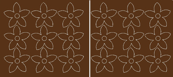 Naklejka na ścianę kwiaty naklejki kwiatki 18 szt brązowy połysk