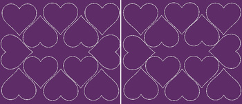 Naklejki serca walentynki 7 cm naklejka 24 szt fioletowy połysk