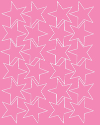 Naklejki gwiazdki 12 cm gwiazdy samoprzylepne 24 szt. różowy z połyskiem