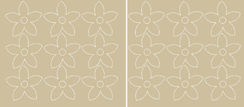 Naklejka na ścianę kwiaty naklejki kwiatki 18 szt beżowy matowy