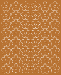 Naklejki na ścianę kwiatki 48 szt. miedziany matowy